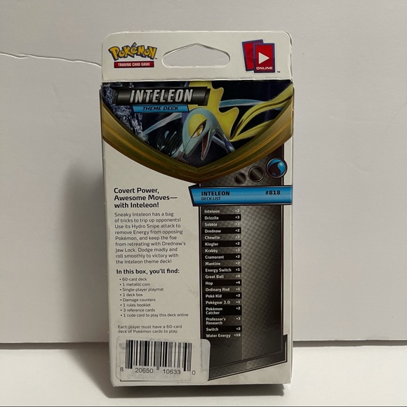 pokemon sword and shield inteleon theme deck - Picture 3 of 8